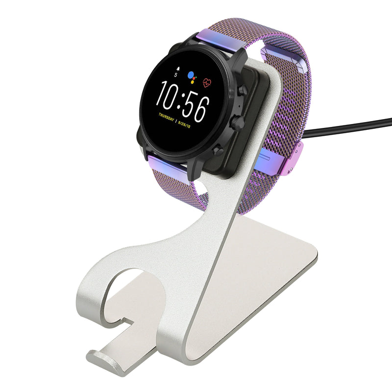 kwmobile USB Charger compatible with Fossil Gen 4 / Gen 5 / Michael Kors Runway MKT0002 - USB Cable Charger Stand - Smart Watch Charging Station - Charging Cable with Stand Function
