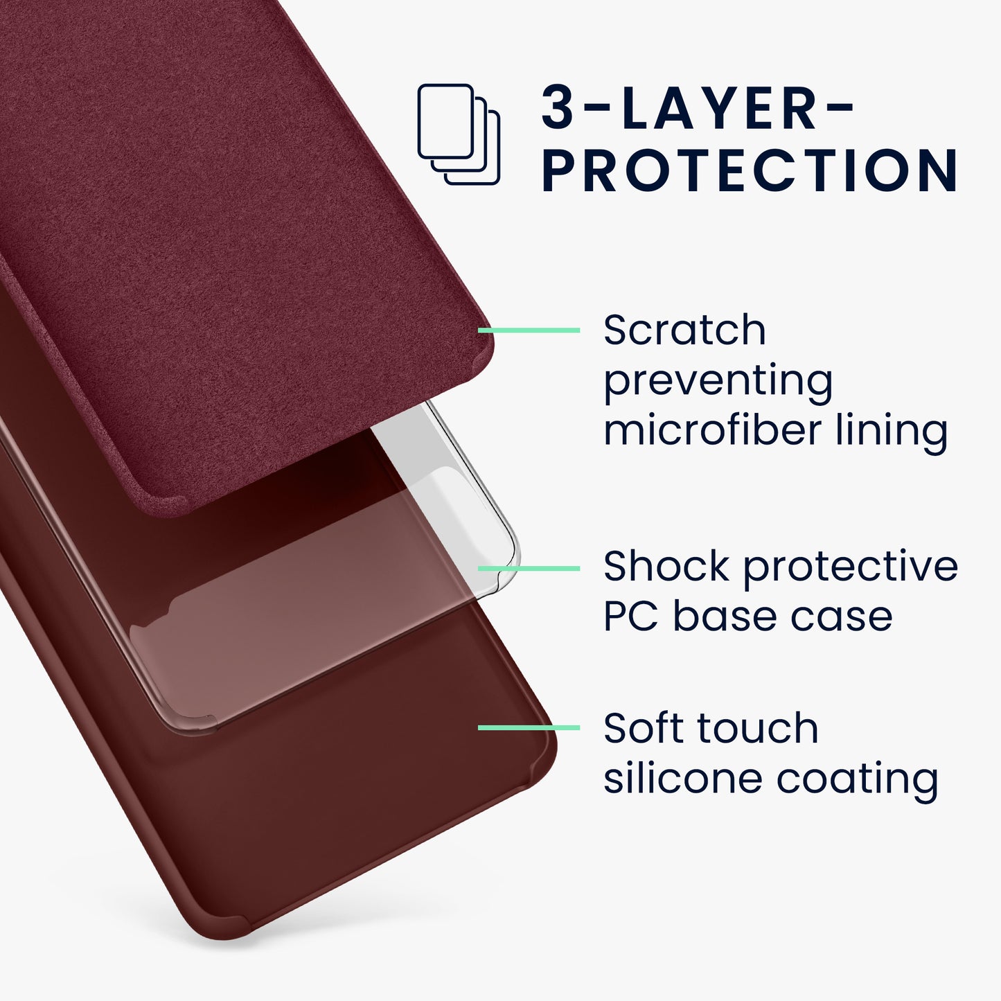 kwmobile Phone Case for OnePlus Nord 2T 5G Case Silicone Wireless Charging Protective Cover