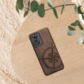 Wooden Hard Case with TPU Bumper for OnePlus Nord 2T 5G Compass Vintage