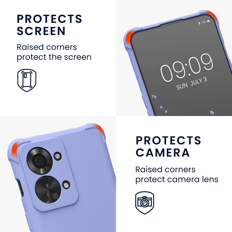 kwmobile Necklace Case compatible with OnePlus Nord 2T 5G Case - Cover with Lanyard - Silicone Protective Case
