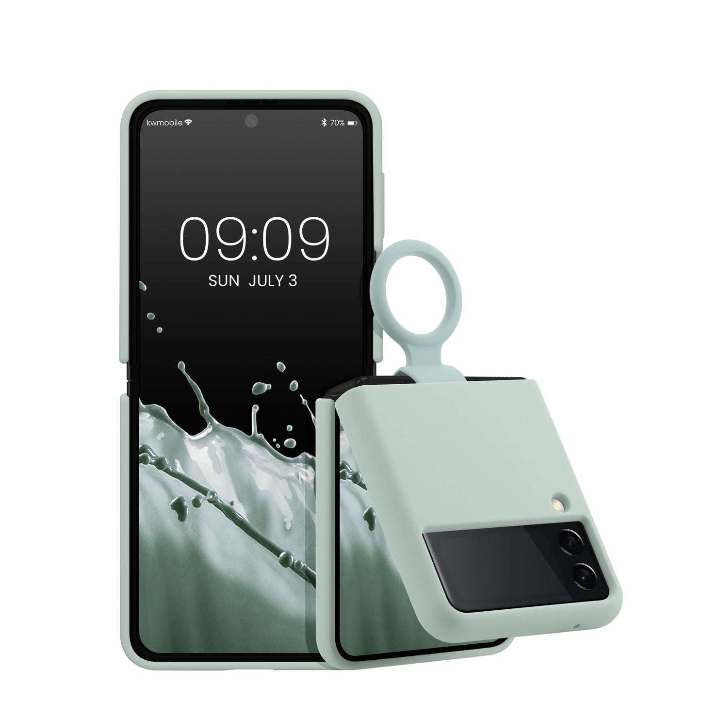 kwmobile Flip Soft Case Compatible with Samsung Galaxy Z Flip 3 5G - Foldable Phone Case - Phone Cover