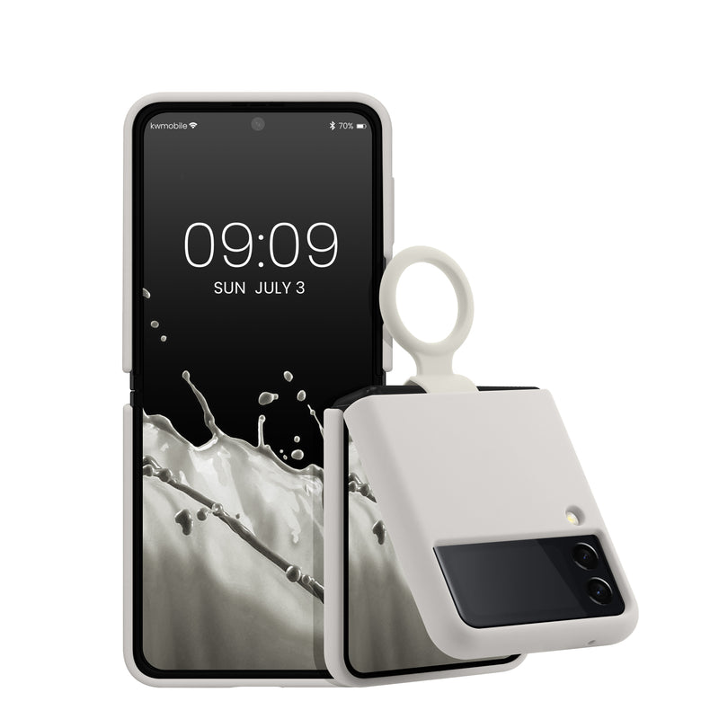 kwmobile Flip Soft Case Compatible with Samsung Galaxy Z Flip 3 5G - Foldable Phone Case - Phone Cover