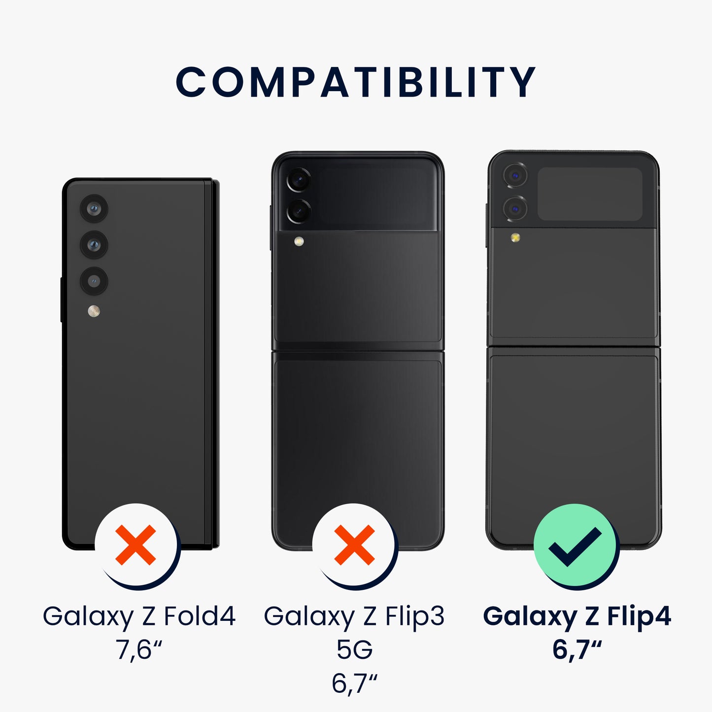 kwmobile Soft Flip Case Compatible with Samsung Galaxy Z Flip4 - Cover for Foldable Phone - Phone Case