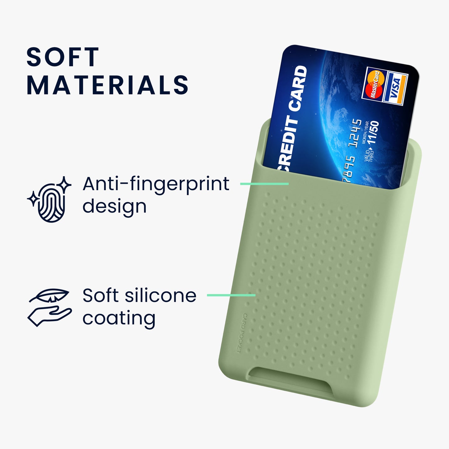 kwmobile Card Holder compatible with Apple iPhone Series - Magnetic Card Slot Holder - Phone Card Case compatible with MagSafe
