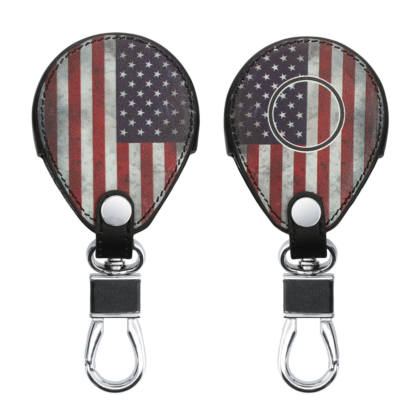 kwmobile Car Key Cover Compatible with Harley Davidson Motorcycle Key - Protective Case Retro USA Flag