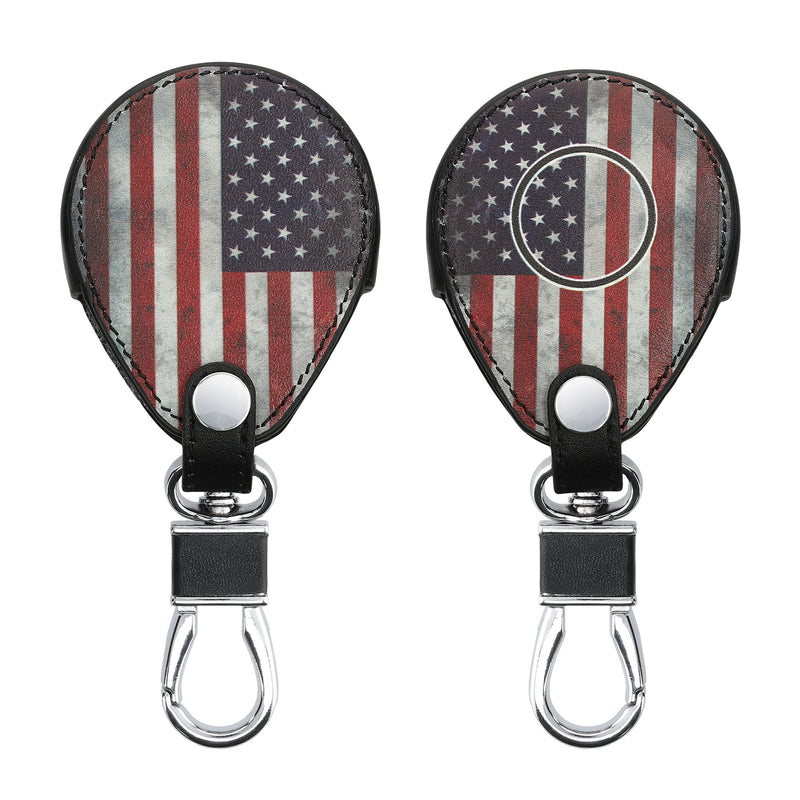 kwmobile Car Key Cover Compatible with Harley Davidson Motorcycle Key - Protective Case Retro USA Flag