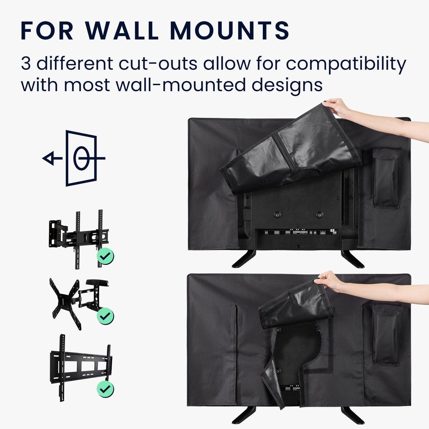 kwmobile 43" TV Cover Outdoor Television Screen Protector Weatherproof