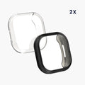 kwmobile Silicone Case for Fitbit Versa 4 / Sense 2 Protective Fullbody Display Cover Set