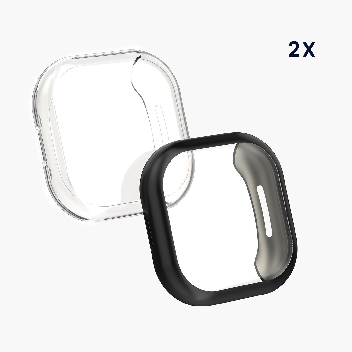 kwmobile Silicone Case for Fitbit Versa 4 / Sense 2 Protective Fullbody Display Cover Set