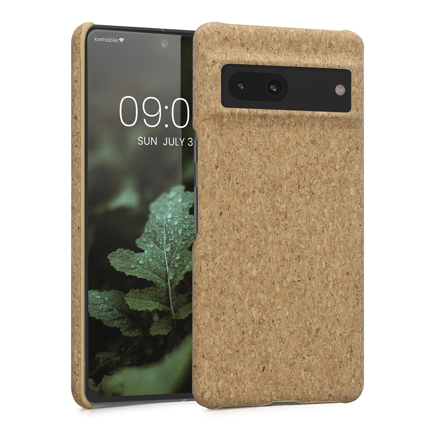 kwmobile Schutzhülle kompatibel mit Google Pixel 7 - Hülle Kork - Handyhülle - Handy Case Cover Hellbraun Hellbraun  