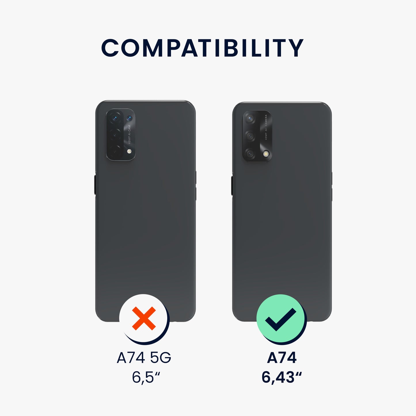 kwmobile Slim Case Compatible with Oppo A74 Cover - Silicone Phone Case