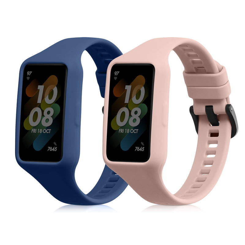 kwmobile Watch Strap for Huawei Band 7 / Band 6 / Honor Band 6 Bracelet Fitness Tracker Band Set Replacement Strap Smartwatch