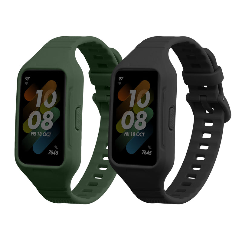 kwmobile Watch Strap for Huawei Band 7 / Band 6 / Honor Band 6 Bracelet Fitness Tracker Band Set Replacement Strap Smartwatch