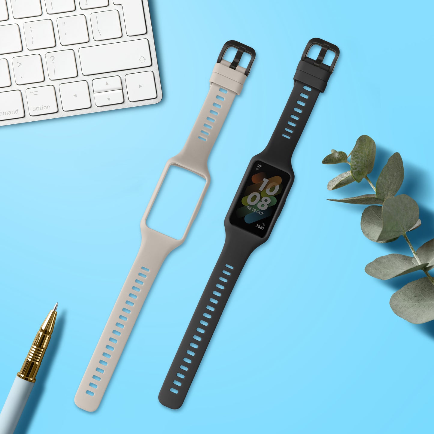 kwmobile Watch Strap for Huawei Band 7 / Band 6 / Honor Band 6 Bracelet Fitness Tracker Band Set Replacement Strap Smartwatch