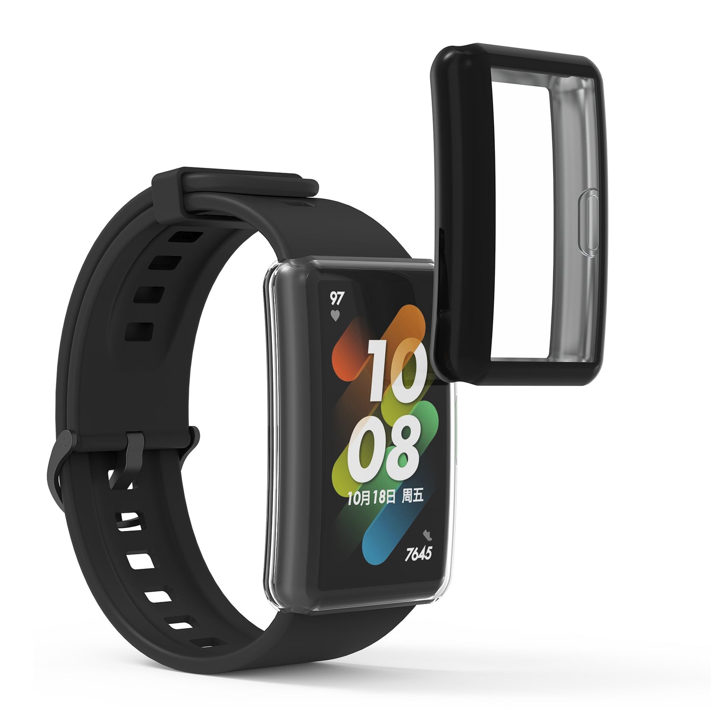 kwmobile Full-Body Display Cover Set for HONOR Band 7 / Band 6 / Huawei Band 7 / Band 6