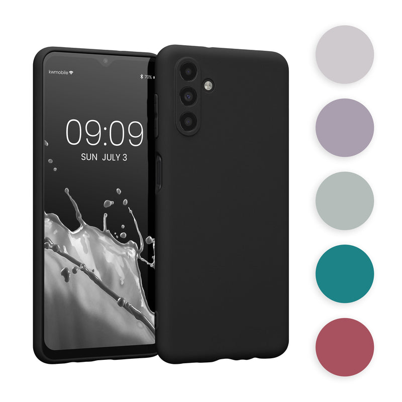 kwmobile Hülle kompatibel mit Samsung Galaxy A13 5G Hülle - weiches TPU Silikon Case - Cover geeignet für kabelloses Laden - Petrol matt Petrol matt  