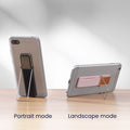 kwmobile Smartphone Finger Holder with Kickstand - Cell Phone Grip Holder Self-Adhesive - Compatible with Magnetic Car Mounts - for All Phone Models