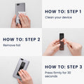 kwmobile Smartphone Finger Holder with Kickstand - Cell Phone Grip Holder Self-Adhesive - Compatible with Magnetic Car Mounts - for All Phone Models