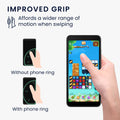 kwmobile Smartphone Finger Holder with Kickstand - Cell Phone Grip Holder Self-Adhesive - Compatible with Magnetic Car Mounts - for All Phone Models