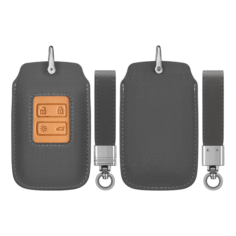 kwmobile Car Key Fob Cover made of Faux Leather compatible with Renault 4-Button Smartkey (Keyless Go only) - Key Fob Case - Cover