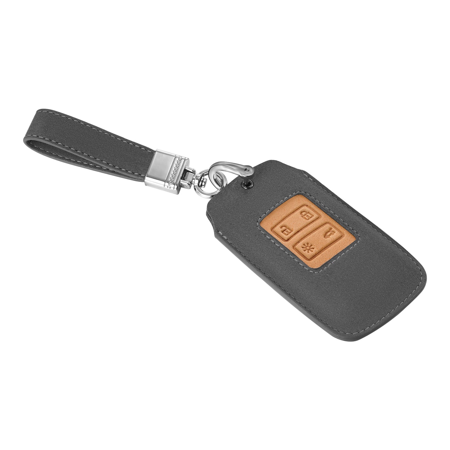 kwmobile Car Key Fob Cover made of Faux Leather compatible with Renault 4-Button Smartkey (Keyless Go only) - Key Fob Case - Cover