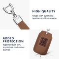 kwmobile Car Key Fob Cover made of Faux Leather compatible with Renault 4-Button Smartkey (Keyless Go only) - Key Fob Case - Cover