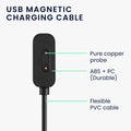 kwmobile Compatible for XPLORA X5 / X5 Play / X4 USB Charging Cable Charger for Smart Watch Fitness Tracker Replacement Cable