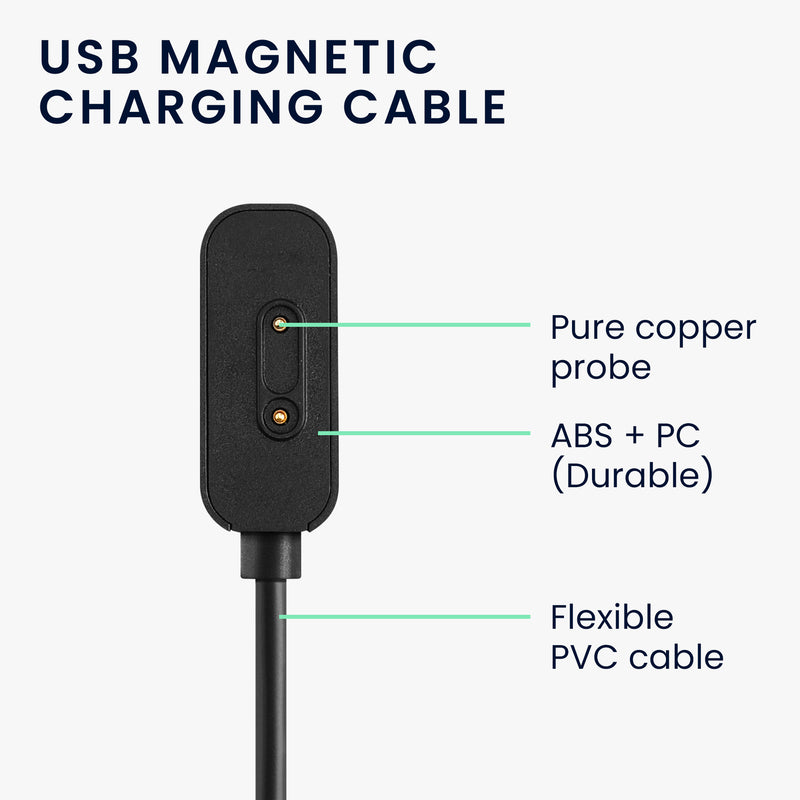 kwmobile Compatible for XPLORA X5 / X5 Play / X4 USB Charging Cable Charger for Smart Watch Fitness Tracker Replacement Cable