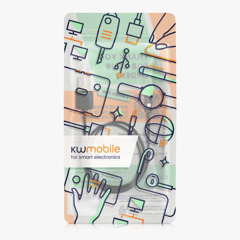 kwmobile Compatible for XPLORA XGO 2 USB Charging Cable Charger for Smartwatch Fitness Tracker Replacement Cable