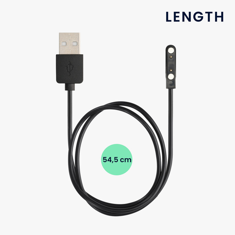 kwmobile Compatible for XPLORA XGO 2 USB Charging Cable Charger for Smartwatch Fitness Tracker Replacement Cable