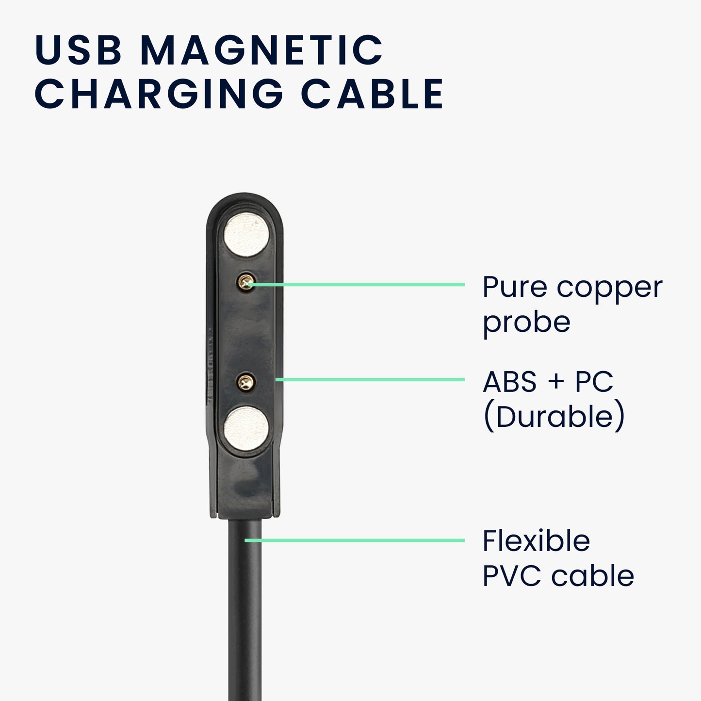 kwmobile Compatible for XPLORA XGO 2 USB Charging Cable Charger for Smartwatch Fitness Tracker Replacement Cable