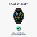 kwmobile Sport Strap compatible with Xiaomi Watch S4/S4 Sport/S3/S2/Watch S1 Active/Redmi Watch 5 Active Fitness Tracker Band Set