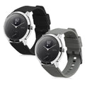 kwmobile Watch Strap for Withings ScanWatch 42mm / Steel HR 40mm / ScanWatch Horizon Wristband Fitness Tracker Band Set Replacement Strap Smartwatch