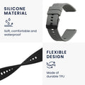 kwmobile Watch Strap for Withings ScanWatch 42mm / Steel HR 40mm / ScanWatch Horizon Wristband Fitness Tracker Band Set Replacement Strap Smartwatch