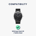 kwmobile Watch Strap for Withings ScanWatch 42mm / Steel HR 40mm / ScanWatch Horizon Wristband Fitness Tracker Band Set Replacement Strap Smartwatch