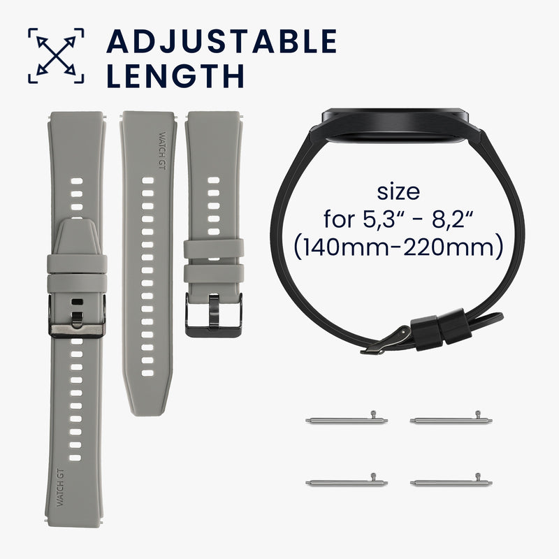 kwmobile Watch Strap for Withings ScanWatch 42mm / Steel HR 40mm / ScanWatch Horizon Wristband Fitness Tracker Band Set Replacement Strap Smartwatch