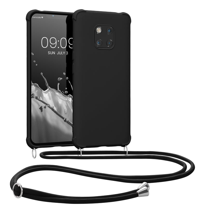kwmobile Necklace Case Compatible with Huawei Mate 20 Pro - Cover with Lanyard - Silicone Protective Case
