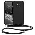 kwmobile Necklace Case Compatible with Huawei Mate 20 Pro - Cover with Lanyard - Silicone Protective Case
