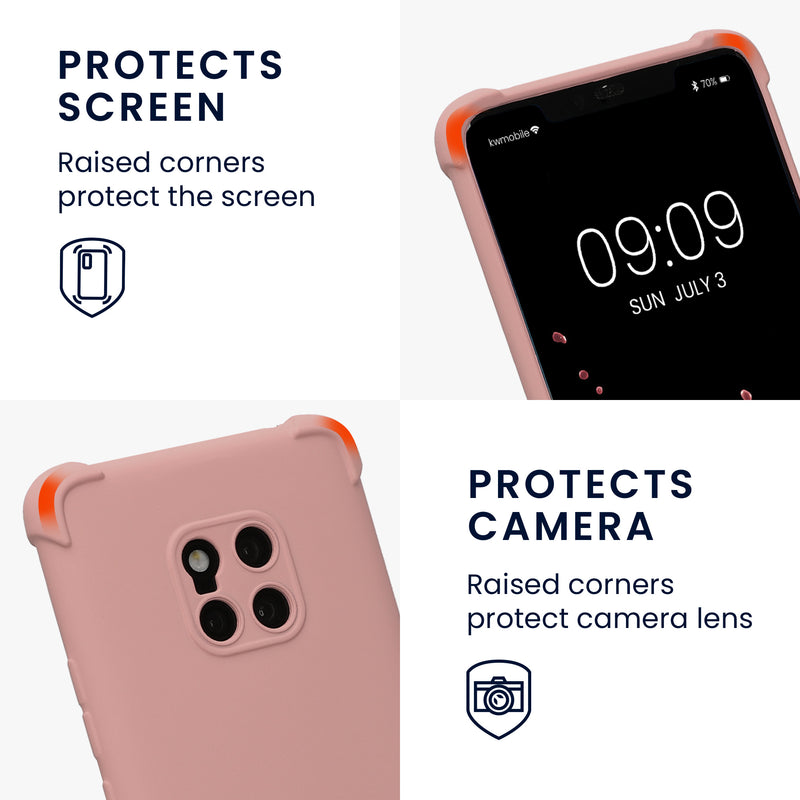 kwmobile Necklace Case Compatible with Huawei Mate 20 Pro - Cover with Lanyard - Silicone Protective Case
