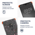kwmobile Necklace Case compatible with Huawei Mate 20 Silicone Cover with Lanyard Cherry Blossom Leaves