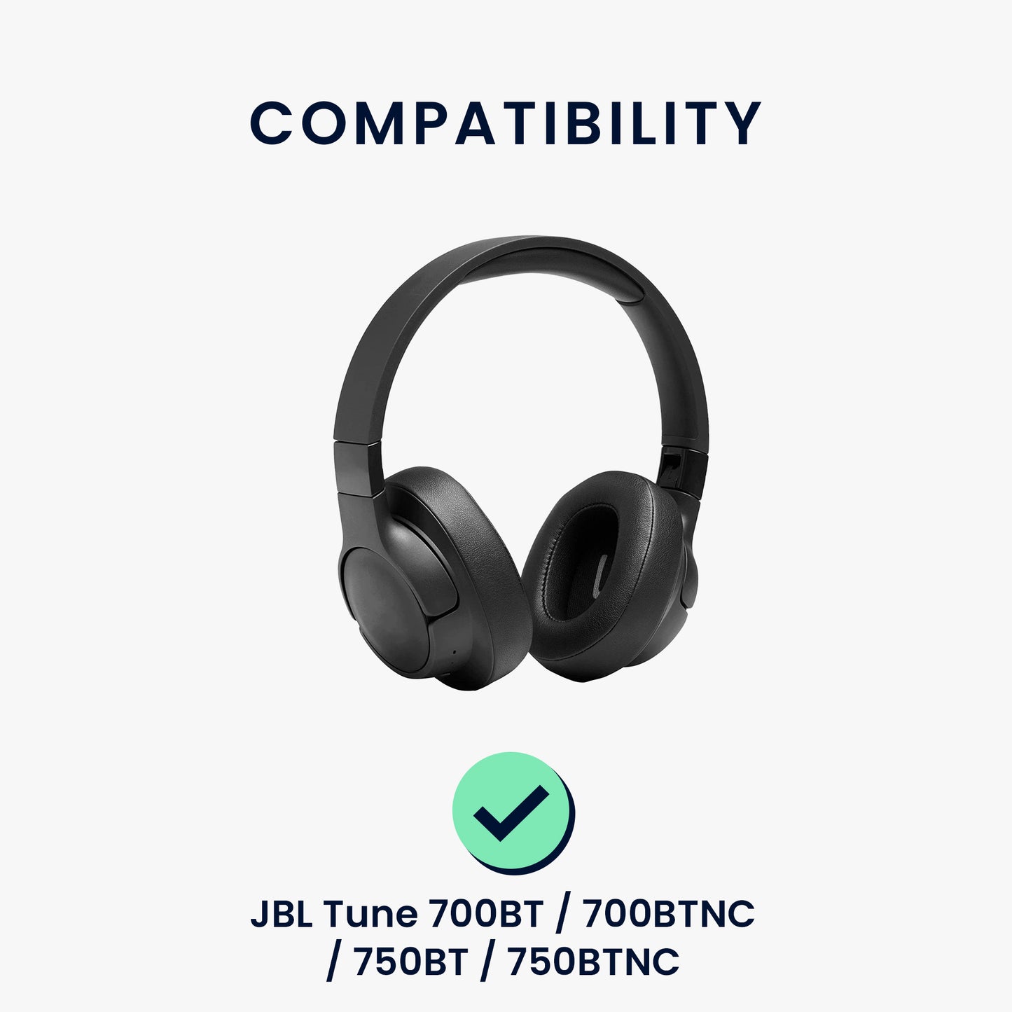 kwmobile Ear Pads for JBL Tune 700BT / 700BTNC / 750BT / 750BTNC Earpads Replacement Ear Cushions Headphone Spare Parts Headphone Replacement Pads for Over Ear Headphones