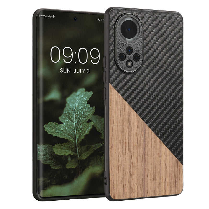 kwmobile Hülle kompatibel mit Honor 50 - Handyhülle - Handy Schutzhülle - Smartphone Cover - Dunkelbraun Schwarz Dunkelbraun  