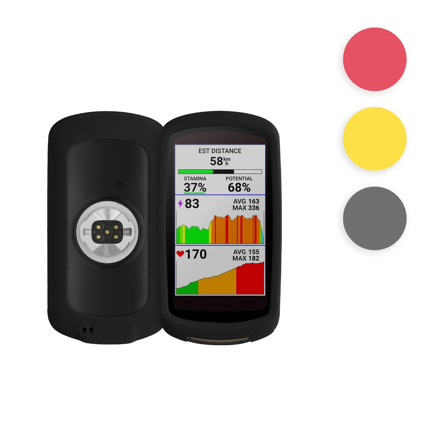 kwmobile Hülle kompatibel mit Garmin Edge 1040 / 1040 Solar - Silikon GPS Fahrrad Case Schutzhülle - in Schwarz Schwarz  