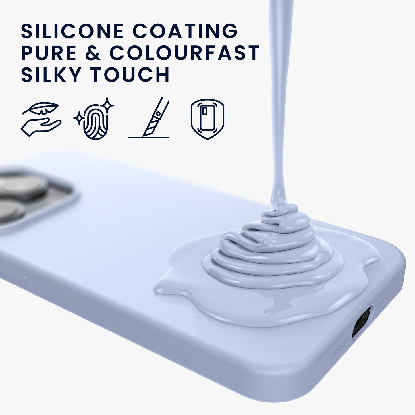 kwmobile Phone Case for iPhone 14 - Silicone Cover - Wireless Charging