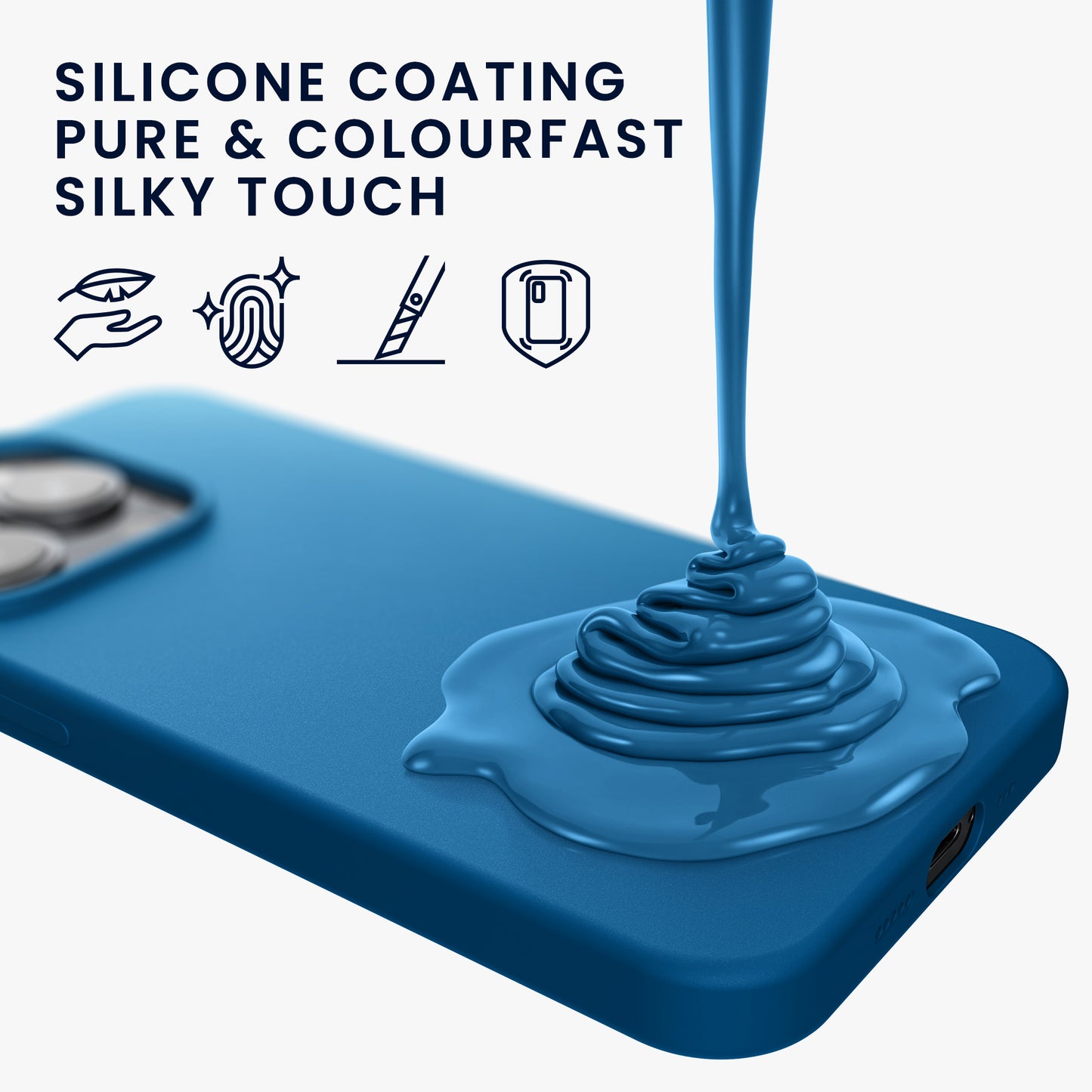 kwmobile Phone Case for iPhone 14 Plus - Silicone Case - Wireless Charging