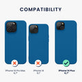 kwmobile Phone Case for iPhone 14 Plus - Silicone Case - Wireless Charging