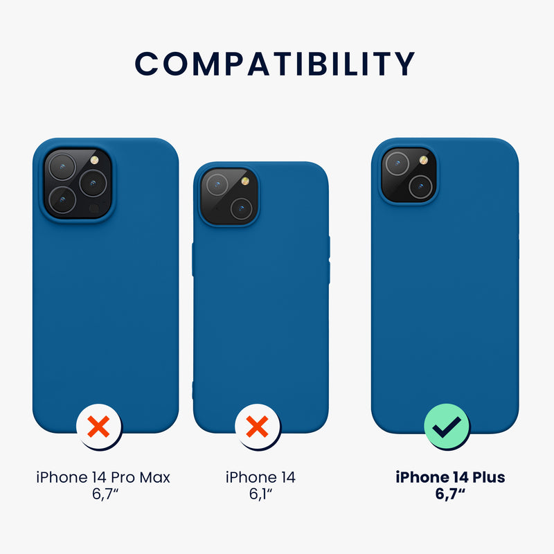 kwmobile Phone Case for iPhone 14 Plus - Silicone Case - Wireless Charging