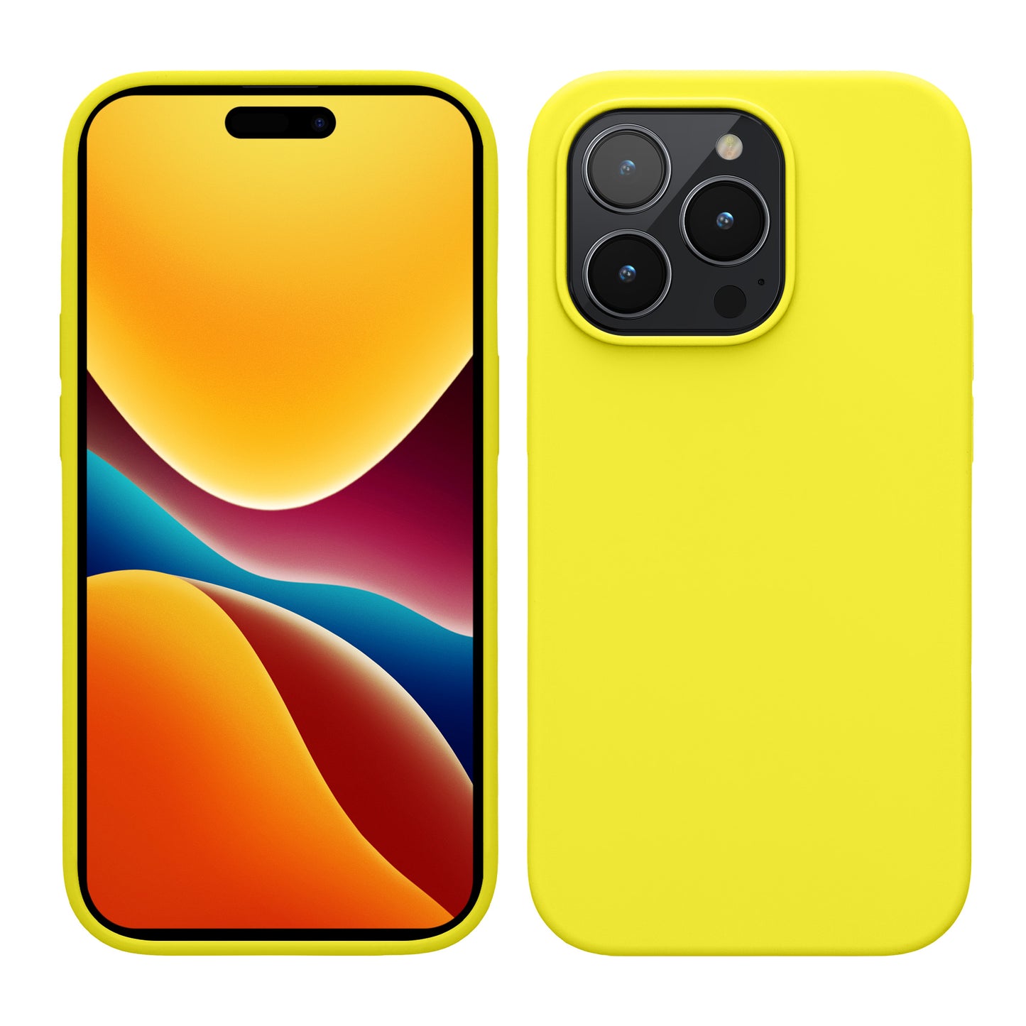 kwmobile Phone Case for iPhone 14 Pro Case - Silicone Cover - Wireless Charging