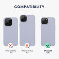 kwmobile Case for iPhone 14 Case - Soft and Slim Silicone Phone Cover - Shock Absorbing Flexible Case - Wireless Charging