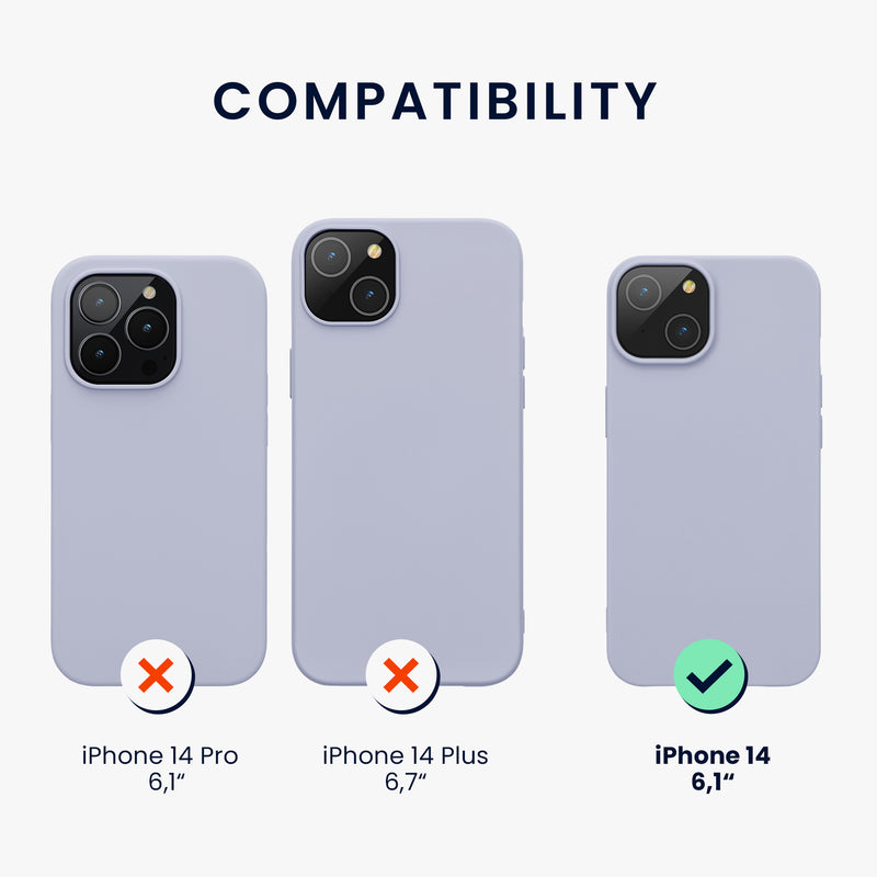 kwmobile Case for iPhone 14 Case - Soft and Slim Silicone Phone Cover - Shock Absorbing Flexible Case - Wireless Charging